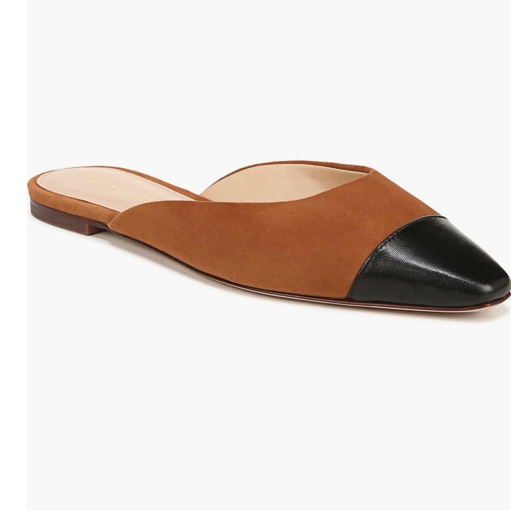 Veronica Beard Women’s Carlotta Flat in Size 5 in Black/Carmel